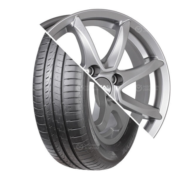 Колесо в сборе Hankook Kinergy Eco 2 K435 185/60 R15 84 H + СКАД Осака 6x15 4x98 ET38 DIA58.6 серебристый