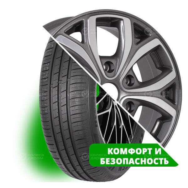 Колесо в сборе Evergreen Dynacomfort EH228 205/55 R16 94 W + RST R056 6.5x16 6x139.7 ET50 DIA92.5 серый с алмазной проточкой