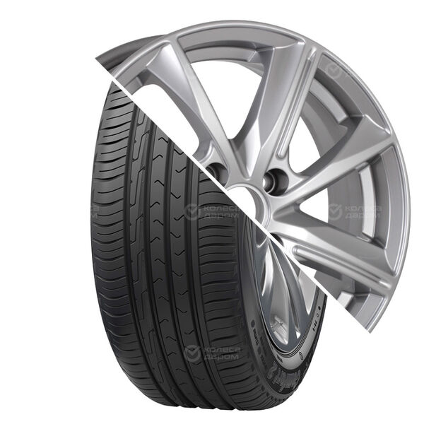 Колесо в сборе Cordiant Comfort 2 195/65 R15 95 H + КиК Арнар-оригинал 6x15 4x100 ET40 DIA60.1 серебристый