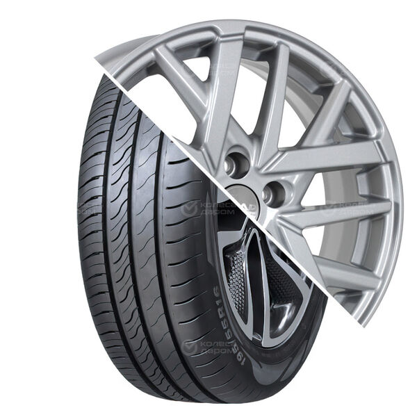 Колесо в сборе Viatti Strada 2 (V-134) 195/55 R16 91 V + СКАД Босфор 6x16 5x114.3 ET40 DIA67.1 серебристый
