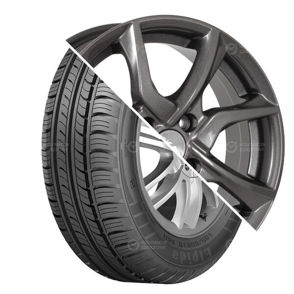 Колесо в сборе Barez Elpida P640 185/65 R15 88 H + СКАД Тулон 6x15 4x100 ET48 DIA54.1 темно-серый цвет с перламутровыми оттенками