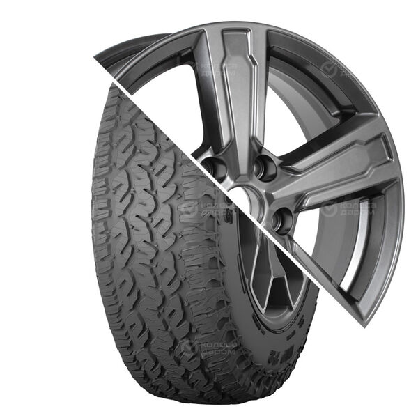 Колесо в сборе Torero MP72 215/65 R16 98 H + КиК Оклахома 6.5x16 5x108 ET50 DIA63.35 темно-серебристый