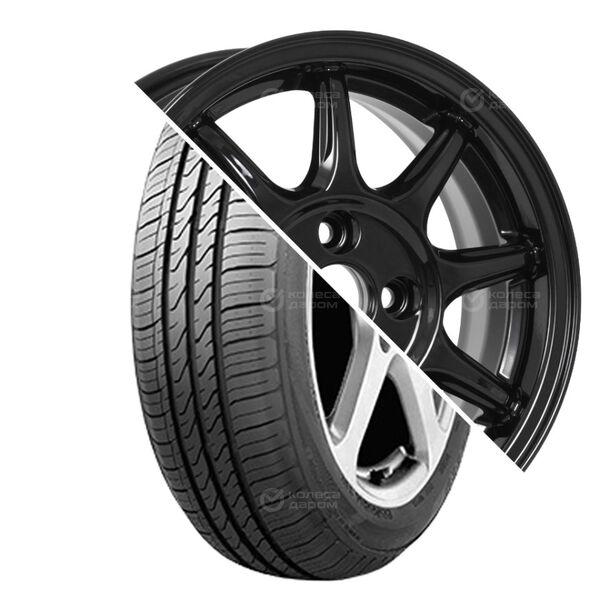 Колесо в сборе Autogreen Harmonic-SC4 185/60 R14 82 H + iFree Эвил 5.5x14 4x98 ET35 DIA58.5 черный