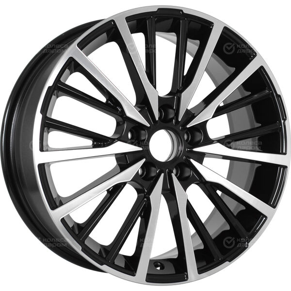 Колесный диск KDW KD1740  7xR17 5x114.3 ET40 DIA64.1 глянцевый черный с полированной лицевой частью