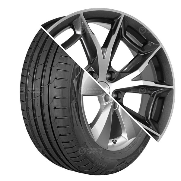 Колесо в сборе Ikon Autograph Ultra 2 SUV 235/55 R19 105 W + СКАД ПАРКЕР 7.5x19 5x114.3 ET40 DIA64.1 темно-серый глянцевый с полированной лицевой частью