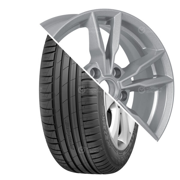 Колесо в сборе Cordiant Sport 3 PS2 205/55 R16 91 V + iFree Икигай 6.5x16 5x114.3 ET50 DIA67.1 серебристый