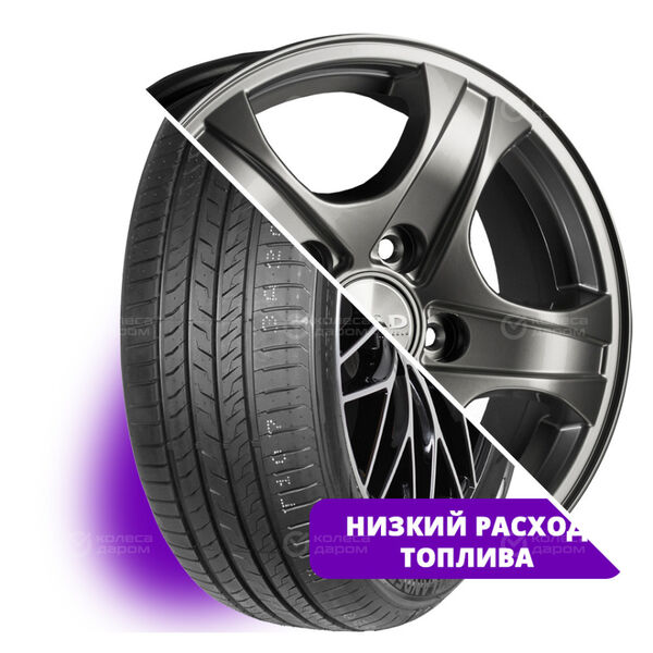 Колесо в сборе Atlander LanderXsport ATL33 215/60 R16 95 V + СКАД Калипсо 6.5x16 5x130 ET43 DIA84.2 темно-серый цвет с перламутровыми оттенками