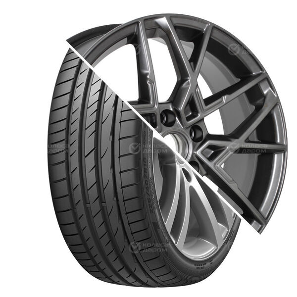 Колесо в сборе Laufenn S FIT EQ LK01 225/60 R18 100 H + КиК Вудроф 7x18 5x114.3 ET45 DIA67.1 темно-серебристый