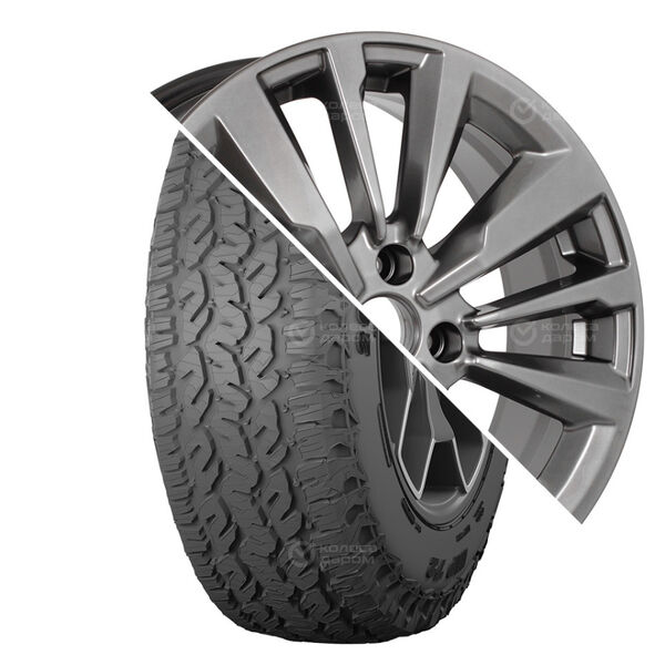 Колесо в сборе Torero MP72 225/75 R16 108 H + КиК Эрман 6.5x16 4x100 ET40 DIA67.1 темно-серебристый