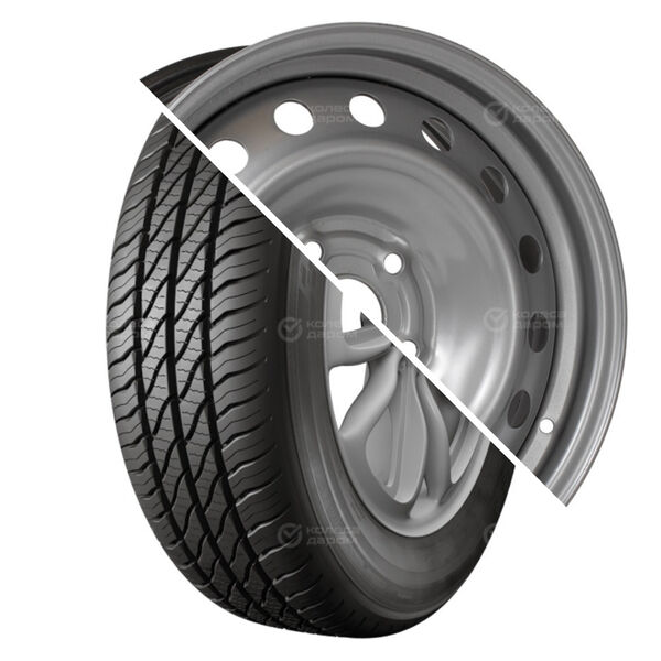 Колесо в сборе Кама 365 (НК-241) 205/55 R16 91 H + ТЗСК Тольятти Kia Ceed (не подходит на Mitsubishi) 6.5x16 5x114.3 ET46 DIA67.1 серебристый